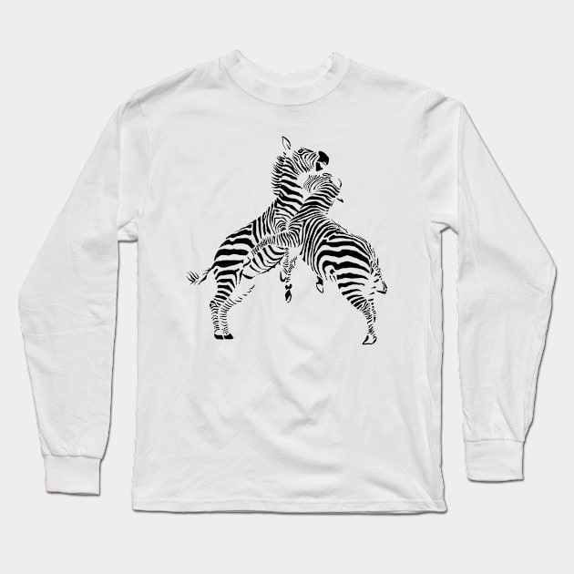 Zebra Long Sleeve T-Shirt by bertramskiosk